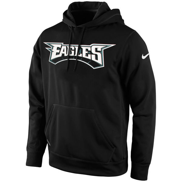 Men Philadelphia Eagles Nike KO Wordmark Performance Hoodie Black->detroit lions->NFL Jersey